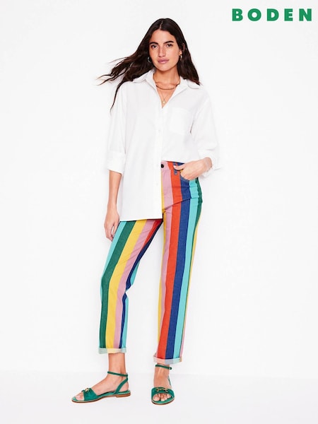 Boden Multi High Rise Stripe Jeans (W36575) | £90