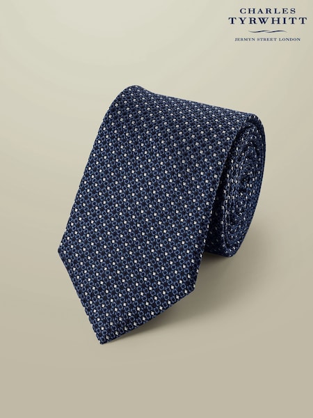 Charles Tyrwhitt Blue Silk Stain Resistant Semi Plain Tie (W36644) | £35