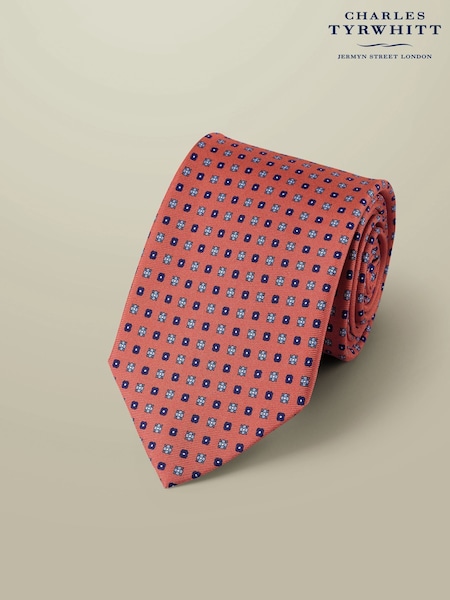 Charles Tyrwhitt Pink Silk Print Tie (W36660) | £35