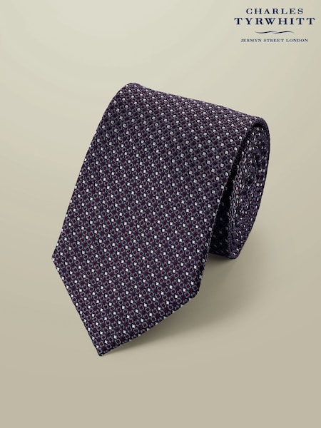 Charles Tyrwhitt Blue Silk Stain Resistant Semi Plain Tie (W36674) | £35