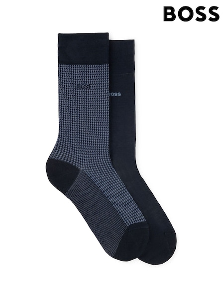 BOSS Blue 2P Houndstooth MC Socks (W36710) | £21