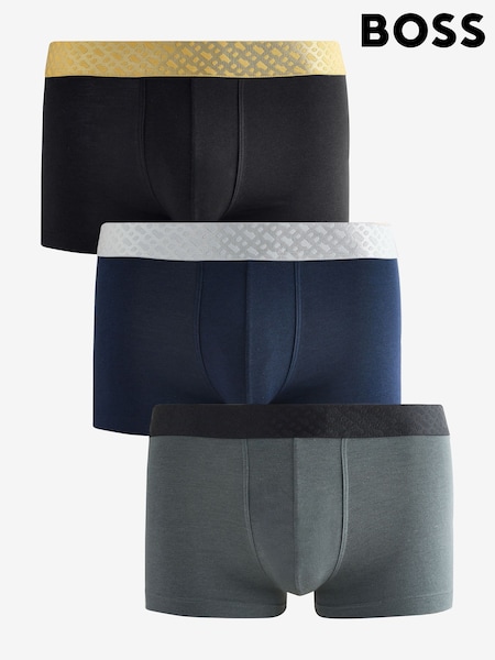 BOSS Black Logo Boxer Trunks 3 Pack (W36784) | £49