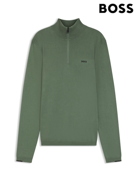 BOSS Green Regular Fit Ever Quarter Zip Jumper (W36785) | £139