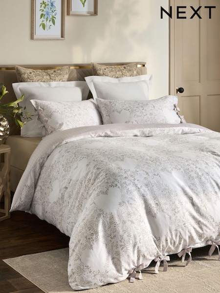 Natural Heart 200TC Sateen Collection Luxe Duvet Cover and Pillowcase Set (W37084) | £45 - £75