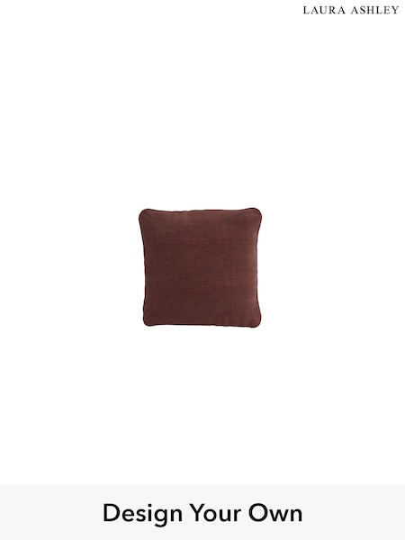 Edwin Chenille/Burgundy Red Upholstery Cushions By Laura Ashley (W37087) | £55
