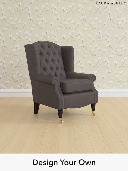Bronington Leather/Pewter Grey Enderby Buttoned Leather By Laura Ashley (W37105) | £1,350