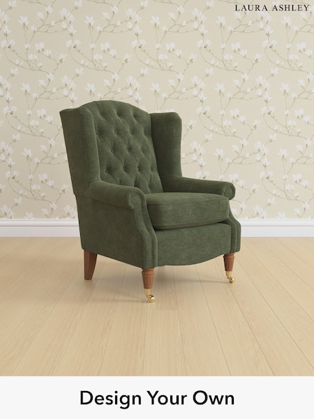 Alwyn Velvet/Ivy Green Enderby Buttoned By Laura Ashley (W37111) | £875