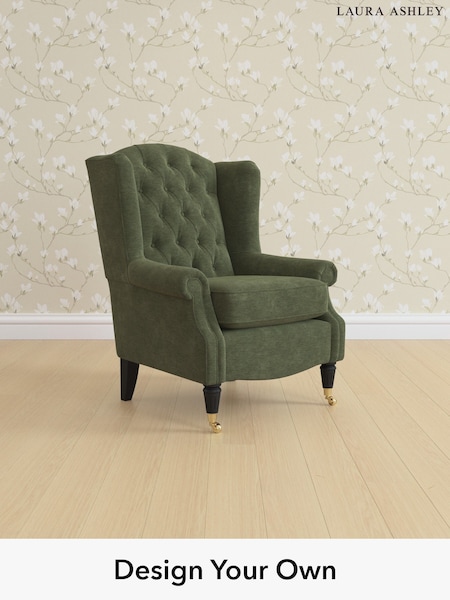 Alwyn Velvet/Ivy Green Enderby Buttoned By Laura Ashley (W37111) | £875