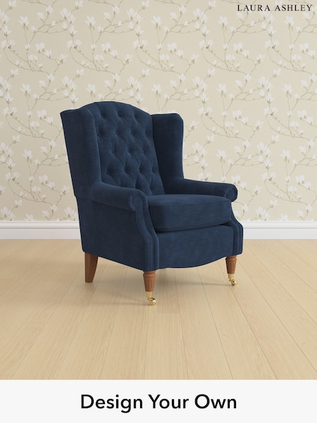 Alwyn Velvet/Midnight Navy Enderby Buttoned By Laura Ashley (W37120) | £875