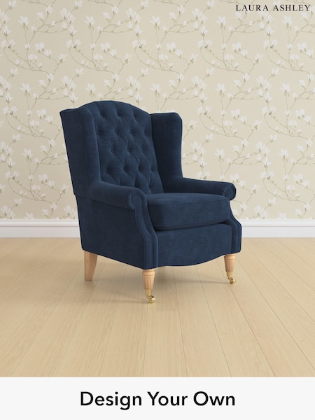 Alwyn Velvet/Midnight Navy Enderby Buttoned By Laura Ashley (W37120) | £875