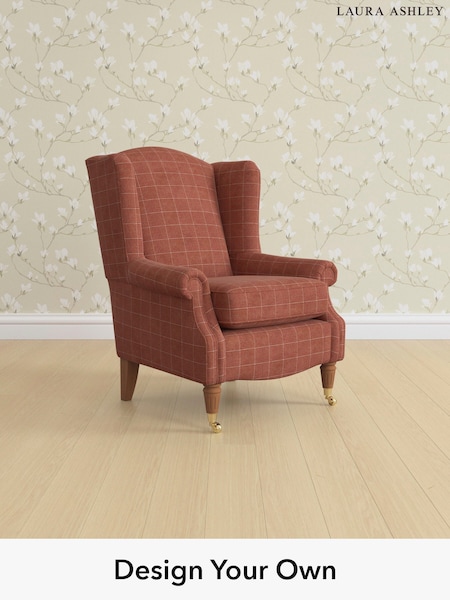 Carolyn Check/Terracotta Orange Enderby By Laura Ashley (W37157) | £900