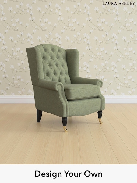 Harley/Moss Green Enderby Buttoned By Laura Ashley (W37176) | £975