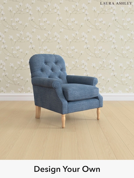 Edwin Chenille/Seaspray Blue Cambridge Button Back By Laura Ashley (W37179) | £875