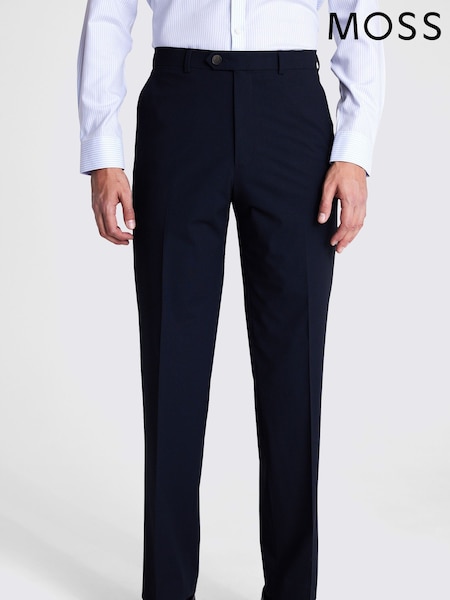 MOSS Blue Relaxed Fit Trousers (W37207) | £70