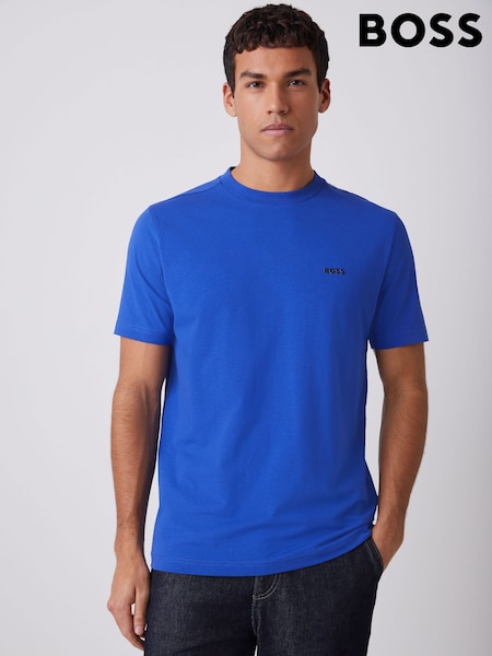 BOSS Dark Blue Regular Fit Logo T-Shirt (W37280) | £45
