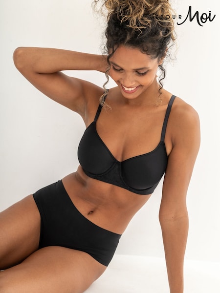Pour Moi Black Bonded No VPL Shorty Knickers (W37417) | £14