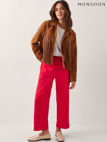 Monsoon Red Arlo Regular Crop Jeans (W37585) | £59