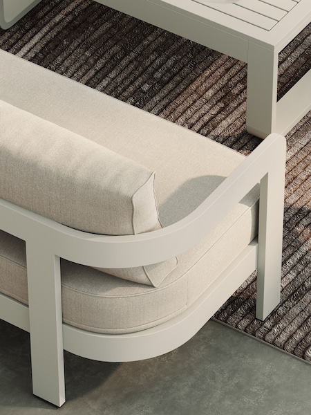 Nth Degree Bone Canvas N3 Garden Three Seater Sofa (W37723) | £1,130