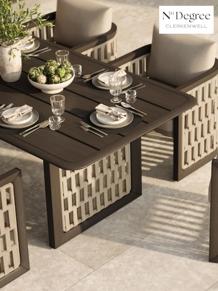 Nth Degree Dark Teak N2 Garden Dining Table (W37733) | £1,575