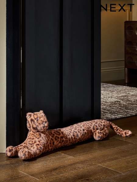 Animal Faux Fur Leopard Draught Excluder (W37751) | £34