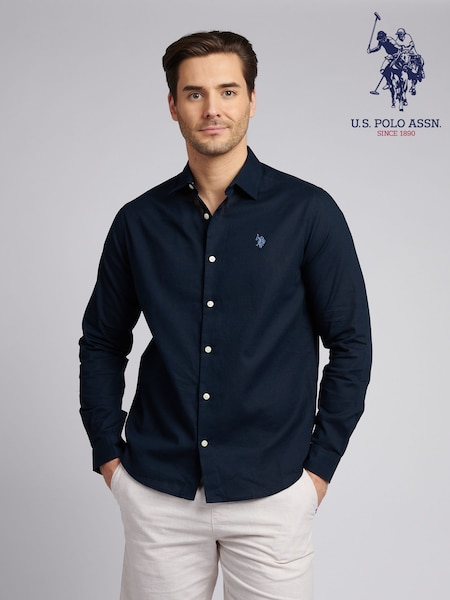 U.S. Polo Assn. Blue Mens Blend Shirt (W37759) | £65