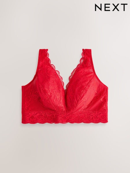 Red Total Support Lace Non Wire Bra (W37775) | £26