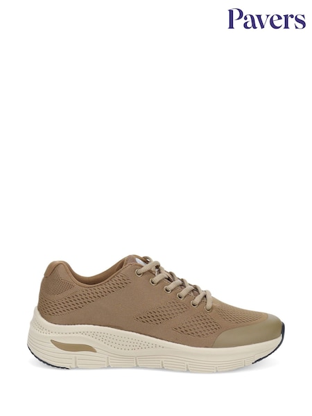Pavers Cream Wide Fit Breathable Trainers (W37925) | £40