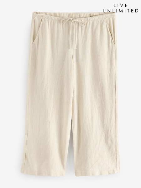 Live Unlimited Natural Petite Full length Drawstring Trousers (W38046) | £65