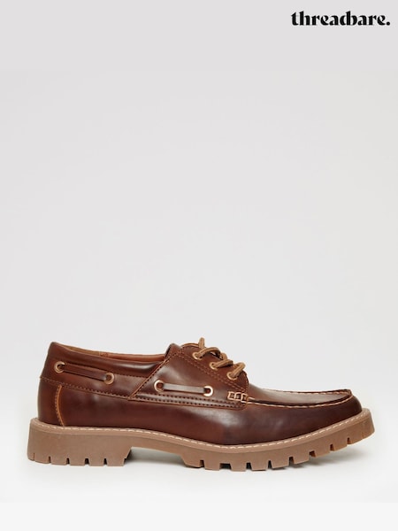 Threadbare Brown Chunky Boat Shoes (W38074) | £45
