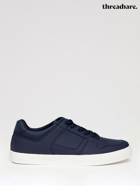 Threadbare Navy Court Trainers (W38081) | £38