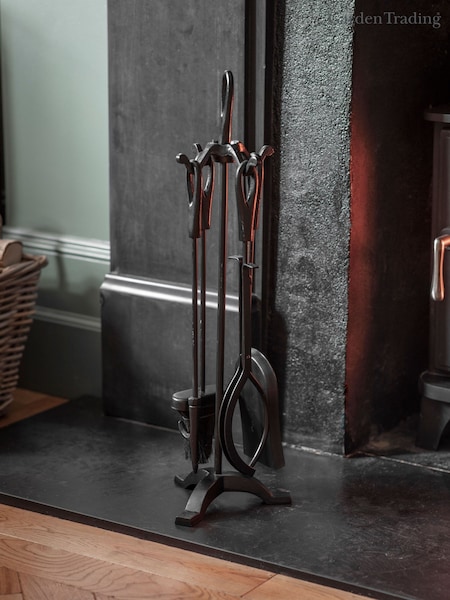 Garden Trading Black Latton Fireside Tool Set (W38121) | £60