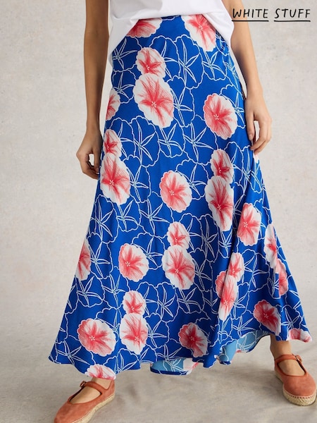 White Stuff Blue Hope Bias Cut Maxi Skirt (W38197) | £59