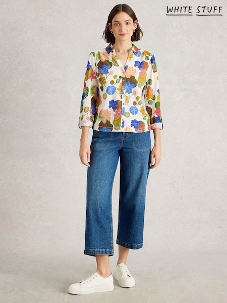 White Stuff White 100% Cotton Annie Jersey Shirt (W38204) | £45