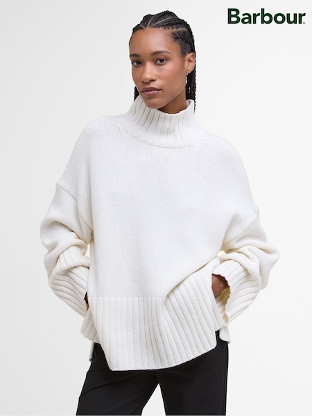 Barbour® Cream Serena Knitted Jumper (W38720) | £90