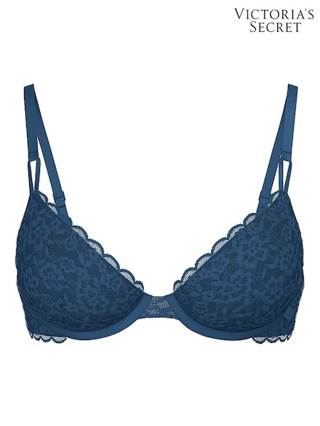 Victoria's Secret Midnight Sea Blue Demi Sexy T-Shirt Lace Bra (W39135) | £25