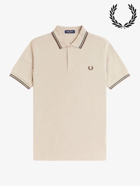 Fred Perry Natural Tipped Polo Shirt (W39211) | £80