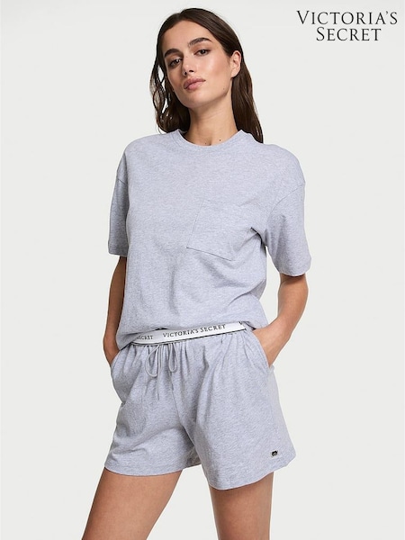 Victoria's Secret Medium Heather Grey Cotton Pyjamas Set (W39388) | £45