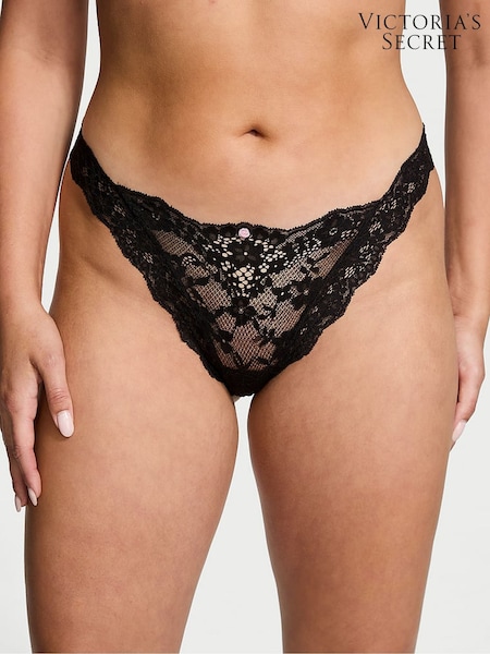 Victoria's Secret Black Brazilian Lace Knickers (W39396) | £14