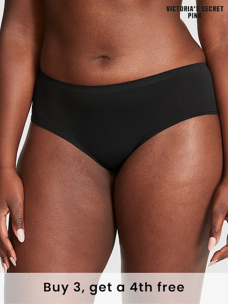 Victoria's Secret PINK Black Hipster Seamless Knickers (W39483) | £9