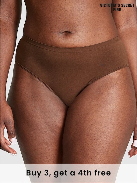Victoria's Secret PINK Ganache Nude Hipster Seamless Scoop Thong Knickers (W39527) | £9