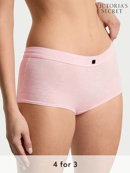 Victoria's Secret Pink Petal Heather Short Cotton Logo Knickers (W39618) | £9