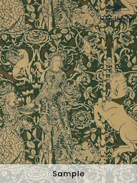 Sanderson Gobelin Green Bronze Aurelia`s Grail Giles Deacon Wallpaper Sample (W39670) | £1