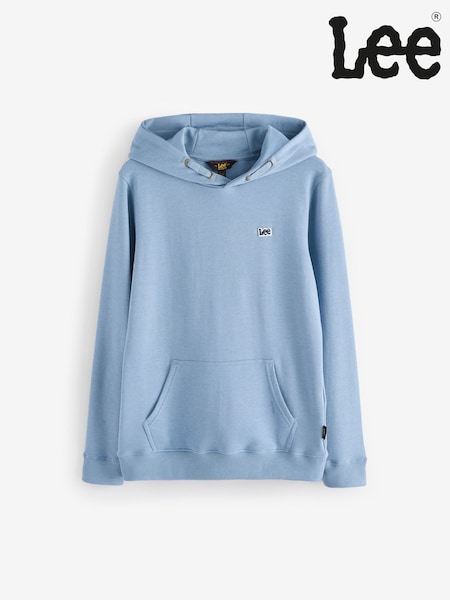 Lee Blue Boys Badge 100% Cotton Hoodie (W39689) | £0