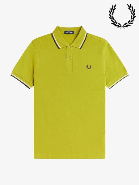 Fred Perry Yellow Twin Tipped Polo Shirt (W39695) | £80