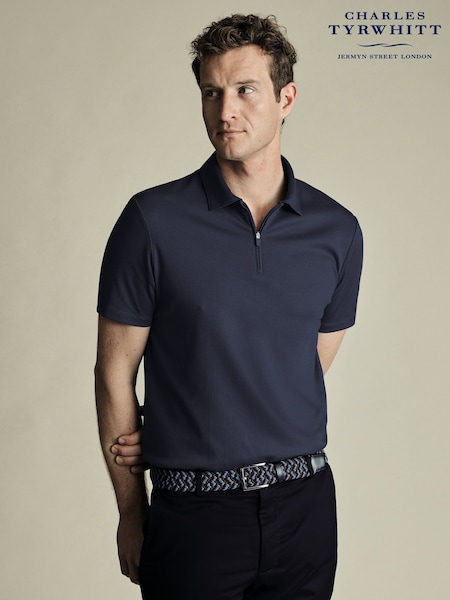Charles Tyrwhitt Blue Performance Polo Shirt (W39896) | £65