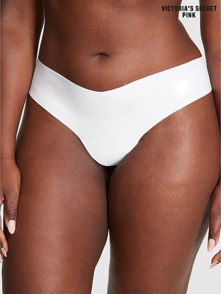 Victoria's Secret PINK White Thong No Show Knickers (W40235) | £9