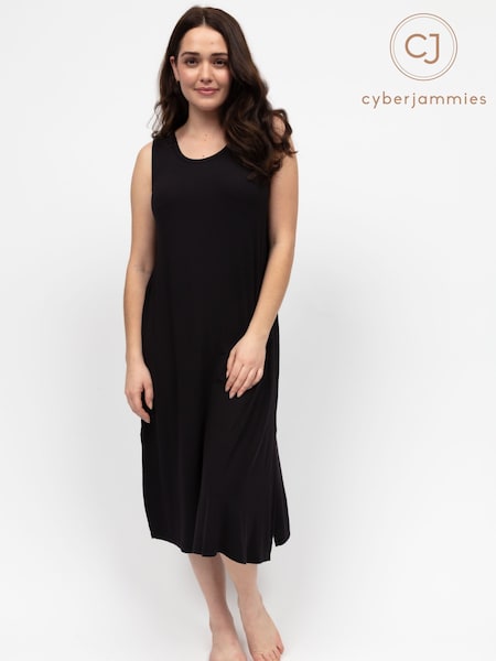 Cyberjammies Black Jersey Long Nightdress (W40467) | £35