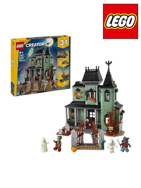 LEGO Creator 3-in-1 Haunted Mansion House Building Toy Rebuilds into a Ship or a Train Set 31167 (W40525) | £80