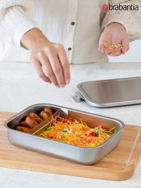 Brabantia Matt Steel Make & Take Lunch Box Stainless Steel (W40590) | £27