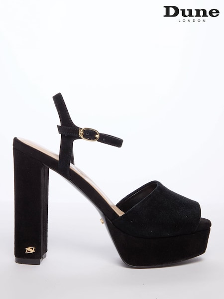 Dune London Black Mayci Ultra Platform Sandals (W40842) | £119